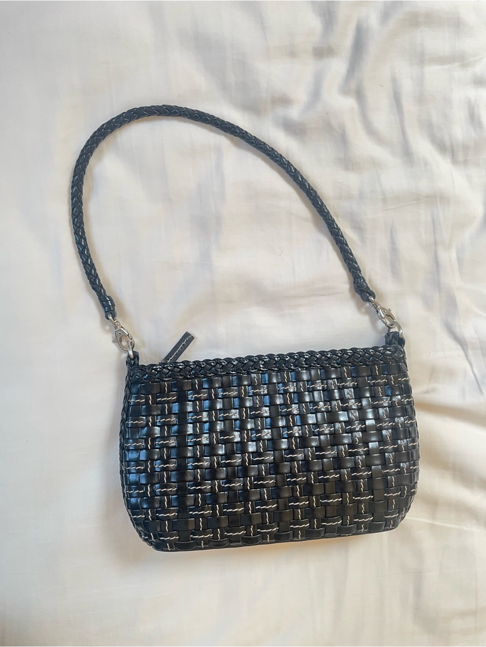 Elliott Lucca Black Woven Handbag